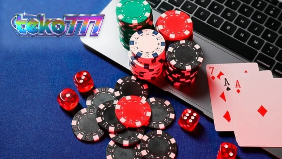 Ilustrasi pemain slot online yang sedang mengatur batasan waktu di perangkat digital